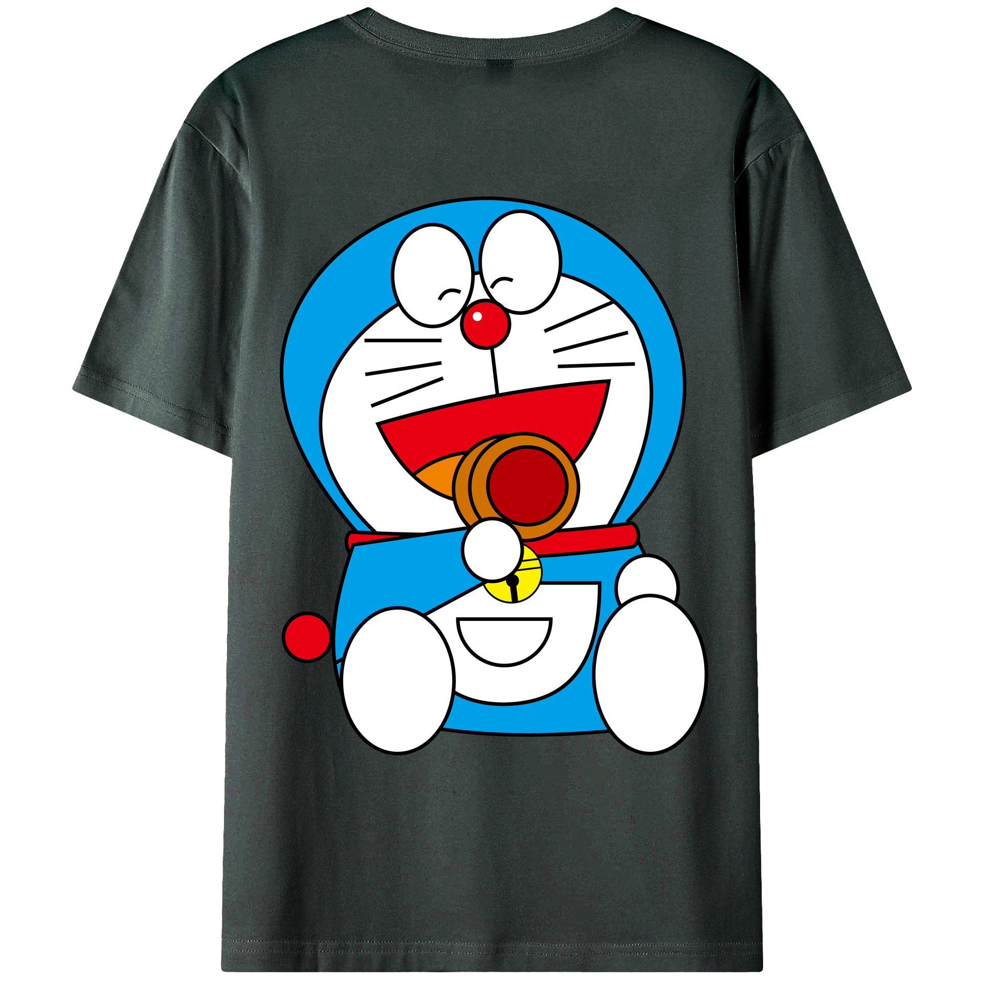 （画像用） ドラえもん Doraemon 綿100％ メンズ半袖Tシャツ（バックプリント） 通気性
